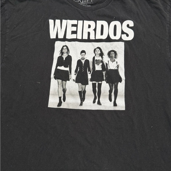 the craft, 'weirdos' grunge, ss black tee, men's large t-shirt #1405 - Picture 2 of 5